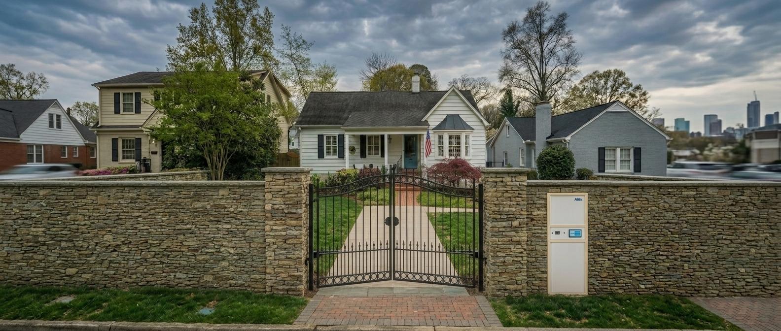 Ahln Lite securing multiple deliveries at a suburban home