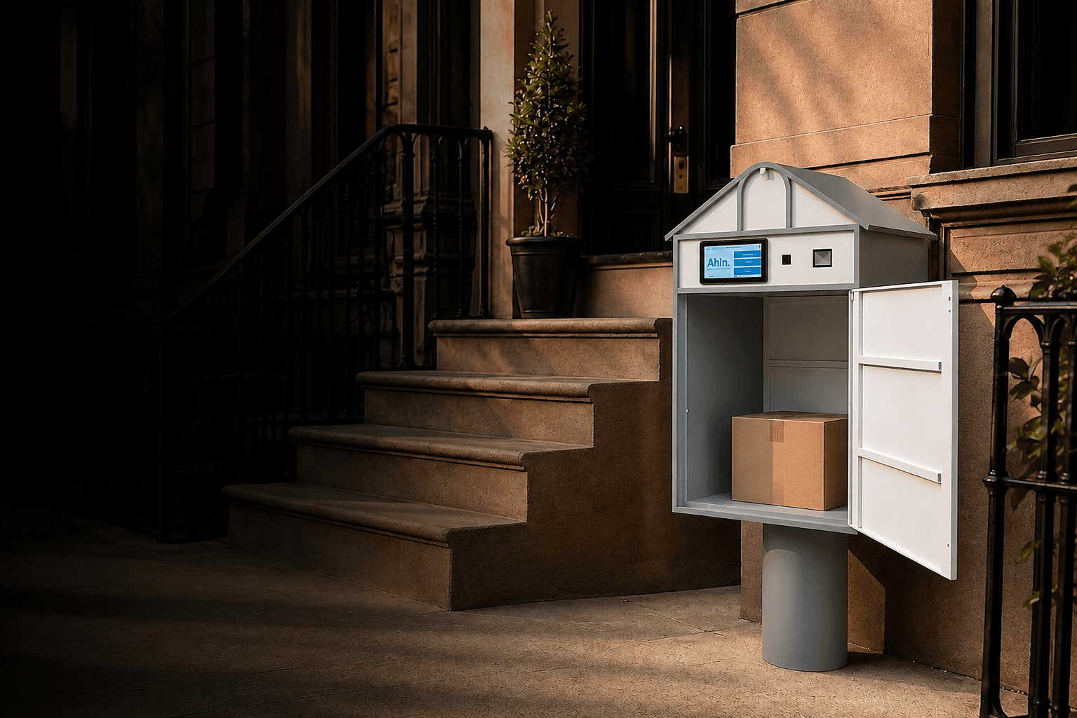 Smart Delivery Box with a package locked inside